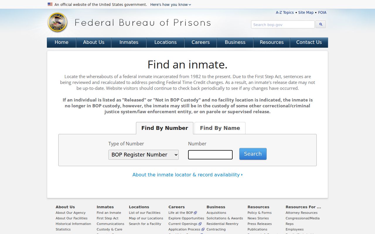 Franklin County arrest lookup federal custody locator boundary