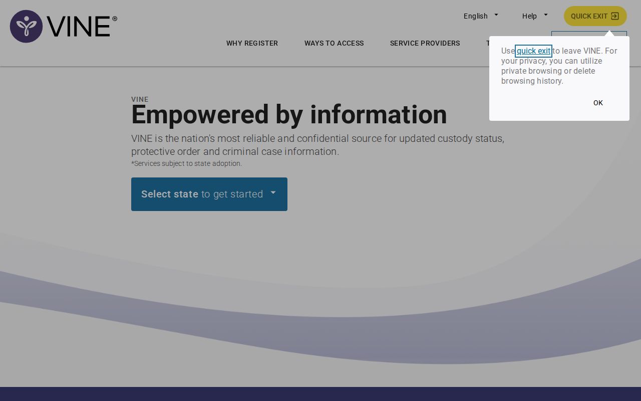 Franklin County arrest lookup MOVANS custody notification interface
