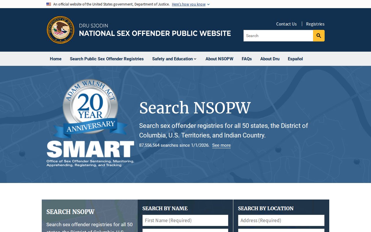 Franklin County sex offender search through the national registry website
