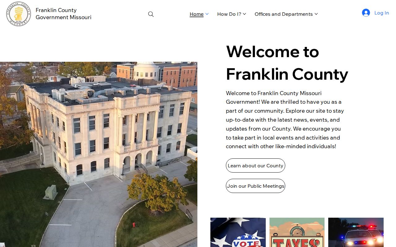 Franklin County government department page for official public records