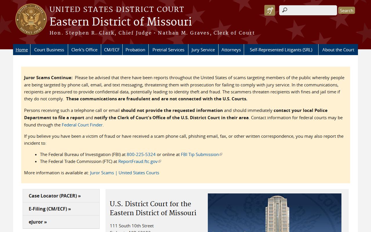 Eastern District of Missouri federal court serving Franklin County