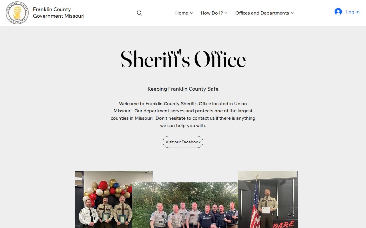 Franklin County Sheriff contacts for criminal and booking record requests